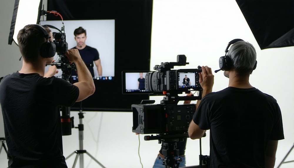 Video production team at work Video production team at work